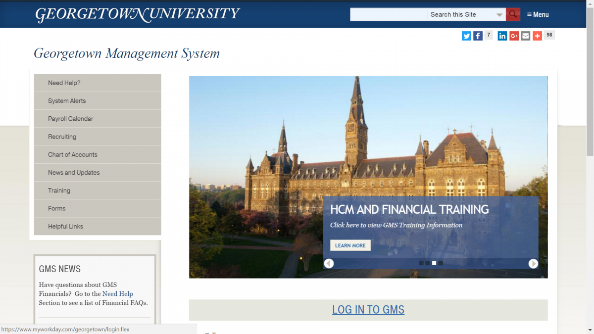 HCM News Georgetown Management System Georgetown University