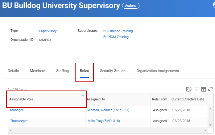 Roles tab with assignable role column highlighted